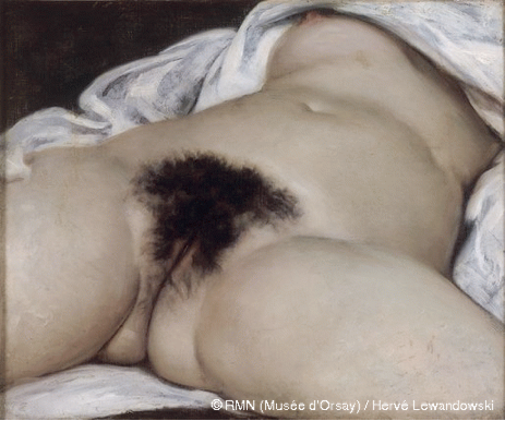 G. Courbet, L’origine du monde (1866). Óleo sobre lienzo. París, Museo de Orsay.
