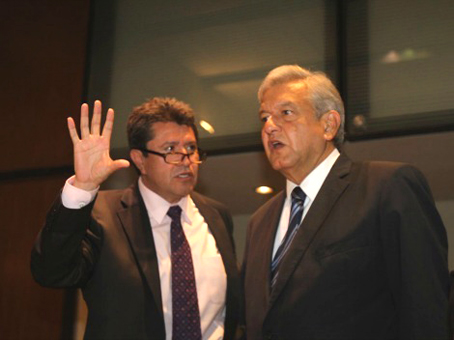 Roberto Monreal y Andrés Manuel López Obrador © Milenio Diario.