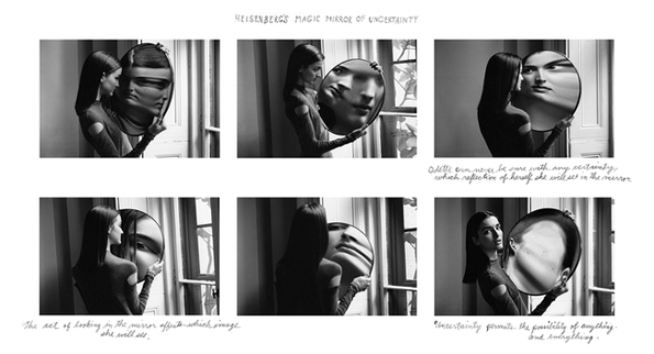 Duane Michals, "Dr. Heinsenberg's magic mirror of uncertainty".