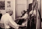 Luis Quintanilla pinta el retrato de Pablo Casals.