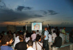 Cineclub en la terraza.
