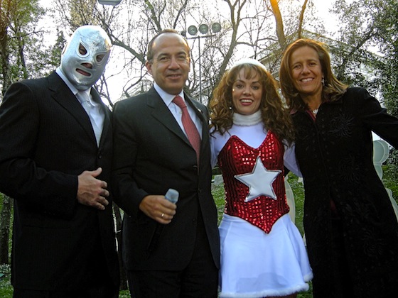 Tatiana, Margarita Zavala, Felipe Calderón Y El Hijo Del Santo 01