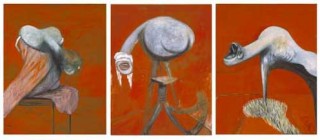 Tres estudios para figuras en la base de una crucifixión, 1944 © Francis Bacon