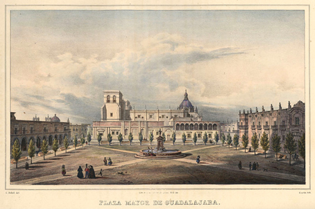 La Plaza Mayor de la antigua Guadalajara.