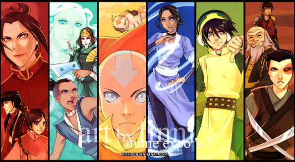 Los personajes originales.