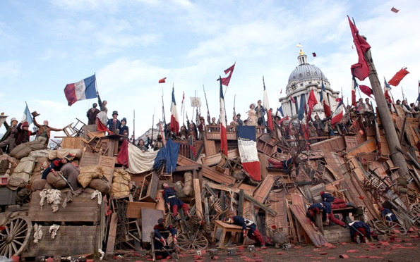 Barricada, escena de la película Los miserables.
