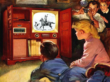 La televisión en los cincuenta.