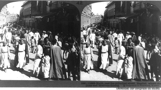 Judios y musulmanes en Bagdad, 1914