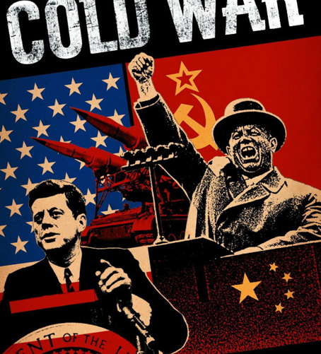 Kennedy y Kruschev durante la Guerra Fría.