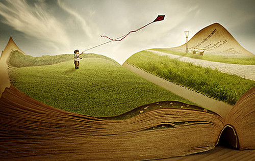 El libro y los niños. Ilustración de www.themoatblog.com