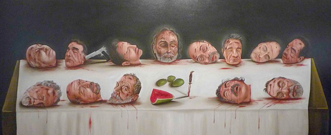 Gustavo Monroy, "La última cena mexicana".