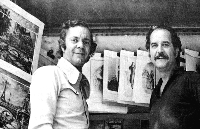 James R. Fortson y Carlos Fuentes en París.