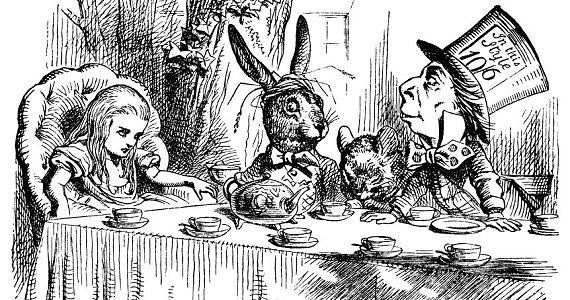 Una de las ilustraciones para Alicia... de John Tenniel.