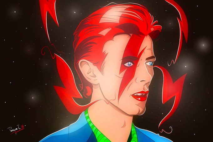 Bowie Stardust. Ilustración de Tim O.