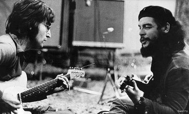 El célebre falso encuentro entre John Lennon y el Che Guevara.